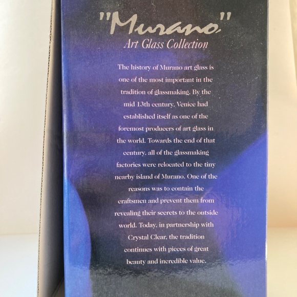 MuranoI 10”Triangle Bowl Multi Color Freeform Glass - Picture 9 of 15